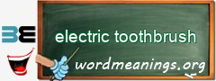 WordMeaning blackboard for electric toothbrush